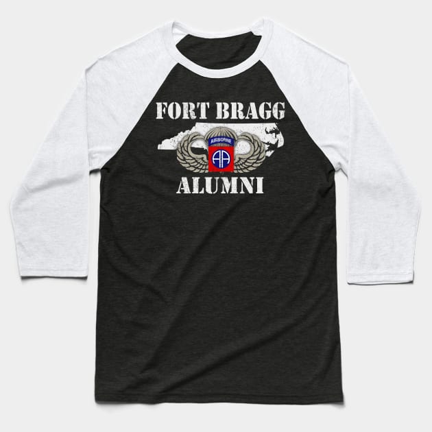 Ft Bragg Alumni US Army 82nd Airborne Division Paratrooper Baseball T-Shirt by floridadori